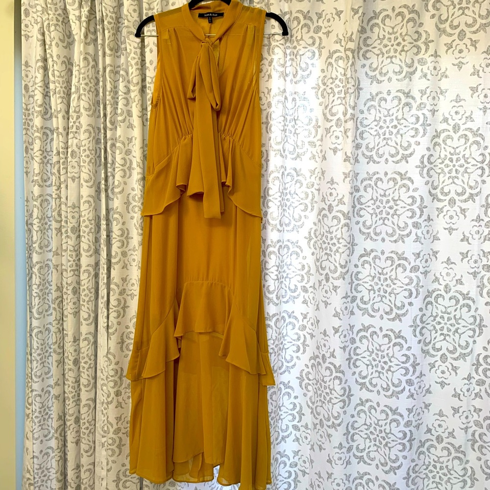 Flare gold/mustard dress